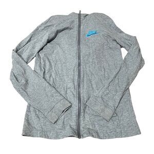 Nike Grey Full Zip Athletic Hoodie Sweatshirt